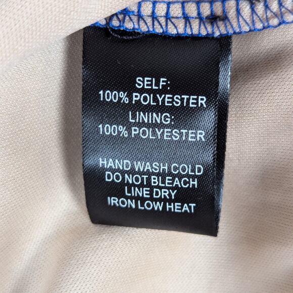 Hidden Label Short Sleeve Lace Shift Dress Blue Size M - Picture 4 of 16